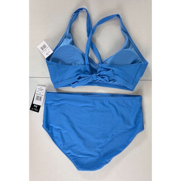 Allure by IMG Bralette with High Waist Bottom Bikini Swimsuit Blue Women's 1X - Picture 2 of 11